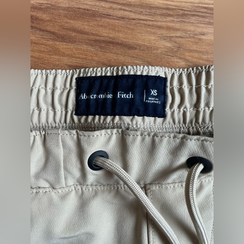 Abercrombie Beige Joggers | Slim Fit Drawstring Casual Athleisure Women’s XS - Picture 4 of 6
